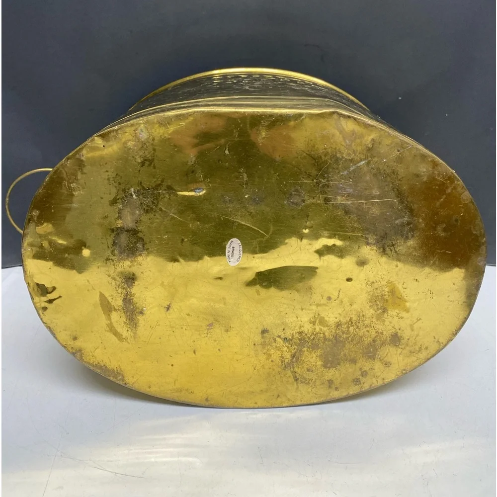 Lacquered Brass Decorative Divided Container